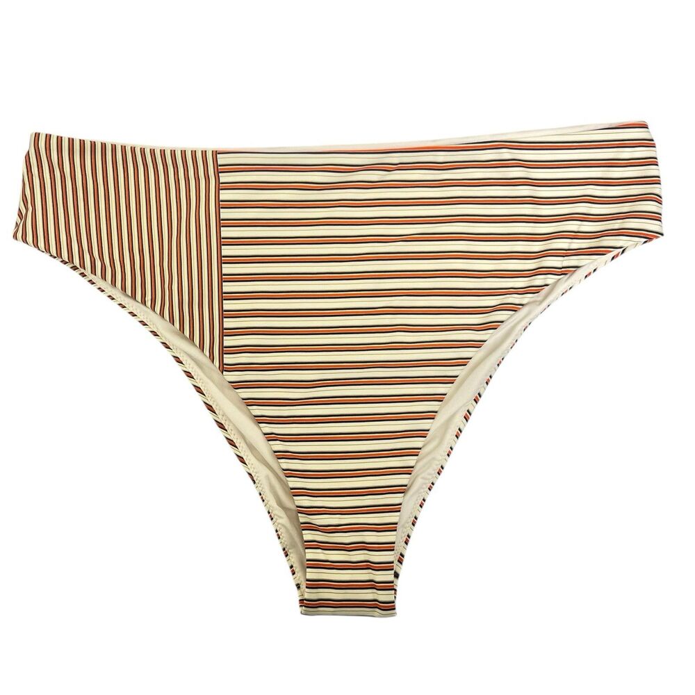 O’Neill Women's Sunray Stripe Cheeky High Waist Bikini Swim‎ Bottoms NWT